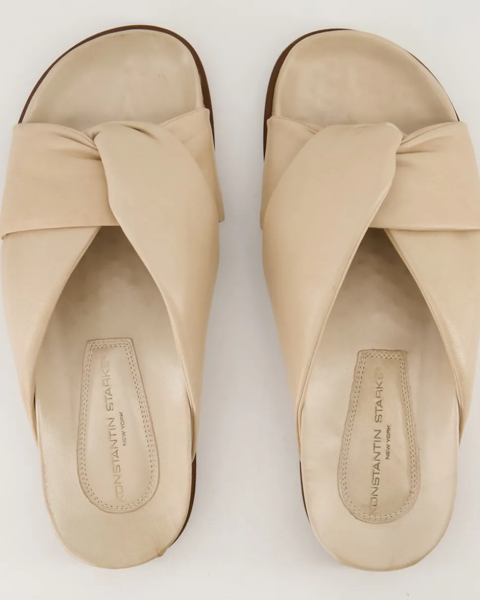 B412 Pantoletten in Beige