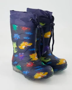 Blinking Monsters Gummistiefel in Blau