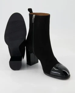 Camoscio Nero / Vernice Nero Stiefeletten in Schwarz