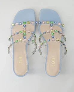 Chelisa Pantoletten in Blau