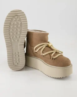 Classic Low Platform Stiefeletten in Beige