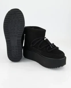 Classic Low Platform Stiefeletten in Schwarz