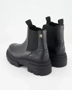 Combat Leather Low Chelsea Chelsea Boots in Schwarz