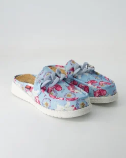 Ella chain calla Pantoletten in Blau