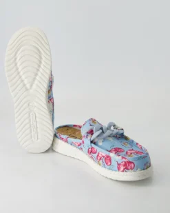 Ella chain calla Pantoletten in Blau