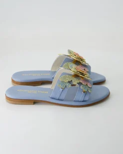 FB1089 Pantoletten in Blau