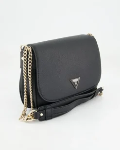 Fedora Flap Shoulder Bag Handtasche in Schwarz