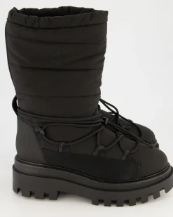 Flatform Snow Boot Nylon Winterstiefel in Schwarz