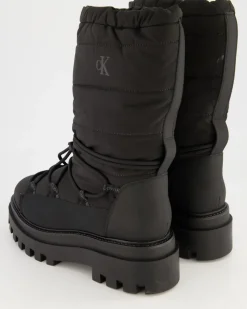 Flatform Snow Boot Nylon Winterstiefel in Schwarz