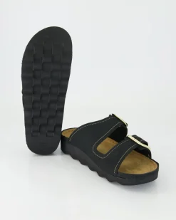 Foggia-D Pantoletten in Schwarz