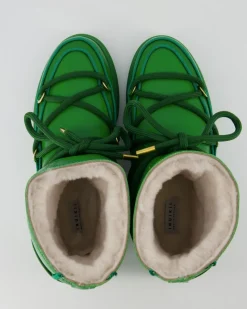 Full Leather Naplack Winterschuhe in Grün