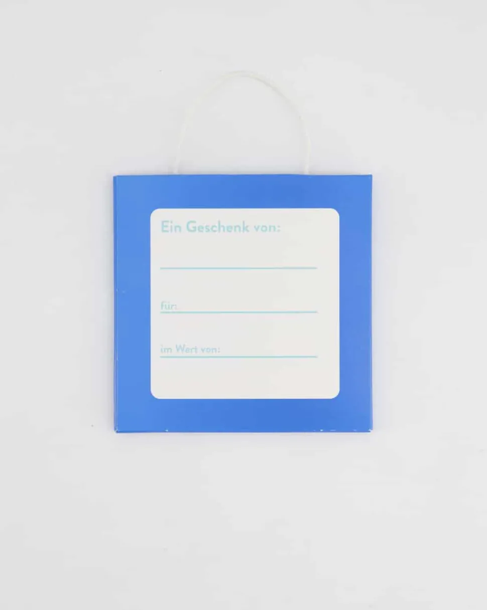 Geschenkkarte in Blau