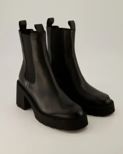 Glossy Chelsea Boots in Schwarz