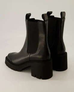 Glossy Chelsea Boots in Schwarz