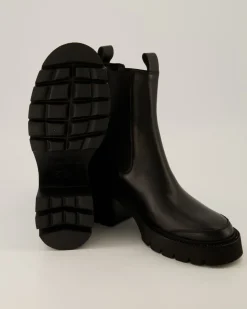 Glossy Chelsea Boots in Schwarz