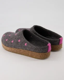 Grizzly Cuoricini Hausschuhe in Grau