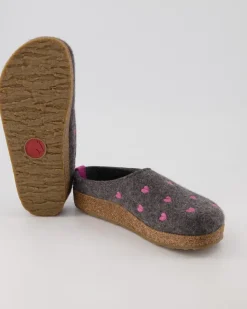 Grizzly Cuoricini Hausschuhe in Grau