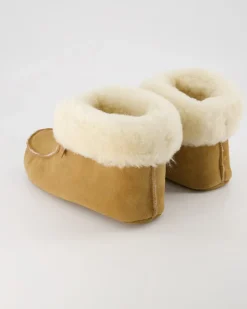 Hüttenpatschen Hausschuhe in Braun