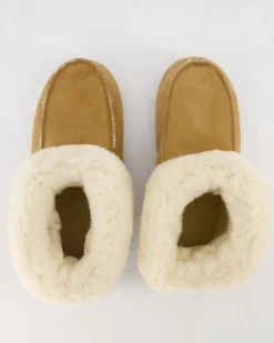 Hüttenpatschen Hausschuhe in Braun