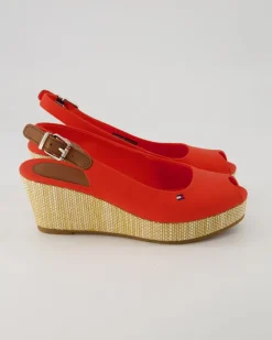 Iconic Elba Sling Back Wedges in Orange