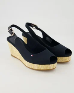 Iconic Elba Sling Back Wedges in Blau