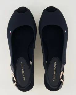 Iconic Elba Sling Back Wedges in Blau