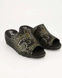 Inka Pantoletten in Schwarz