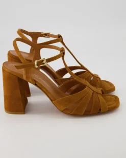 Jersey Sandalen in Braun