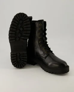 Lace up Bootie Stiefeletten in Schwarz