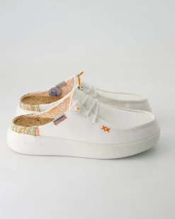 Lily capri washed Pantoletten in Weiß