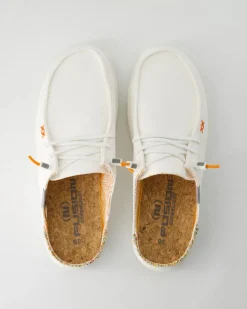 Lily capri washed Pantoletten in Weiß