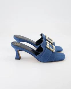 Lucia-536 Pantoletten in Blau