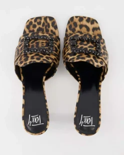 Lucia-536 Pantoletten in Braun