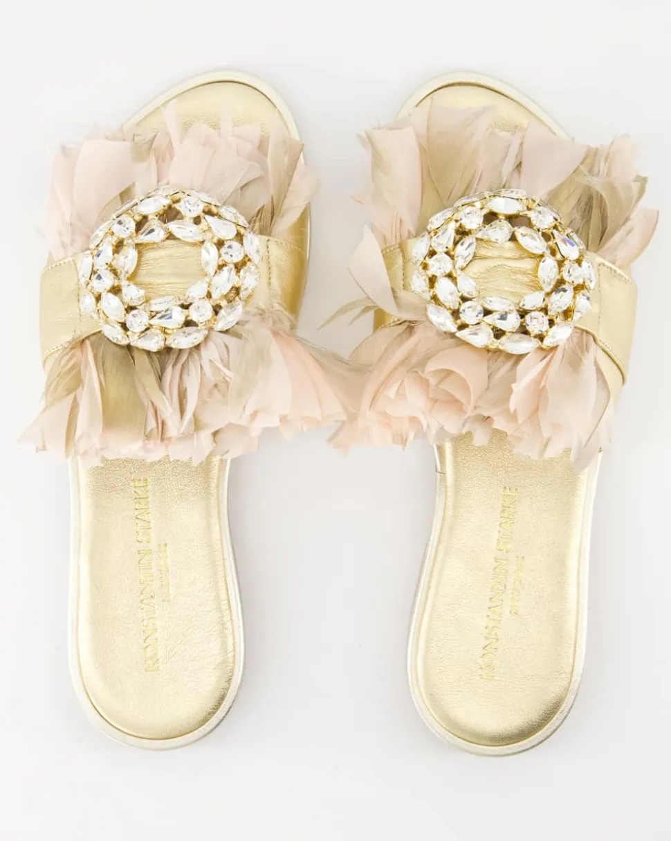 M19D Pantoletten in Gold