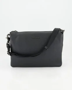 Mellow Leather Crossover Handtasche in Schwarz