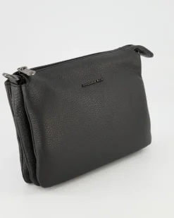Mellow Leather Pochette Umhängetasche in Schwarz
