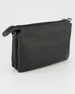 Mellow Leather Pochette Umhängetasche in Schwarz