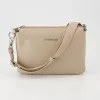 Mellow Leather Pochette Umhängetasche in Beige