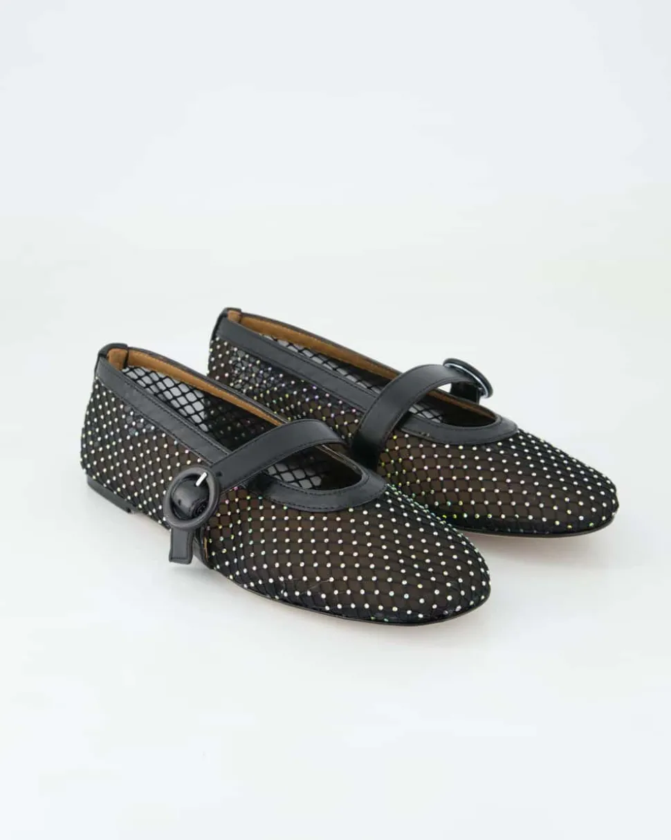 N2302-104 Ballerinas in Schwarz