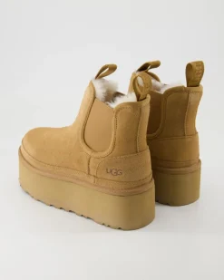 Neumel Platform Chelsea Winterstiefel in Beige