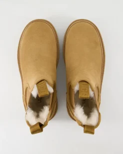 Neumel Platform Chelsea Winterstiefel in Beige