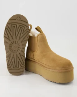 Neumel Platform Chelsea Winterstiefel in Beige
