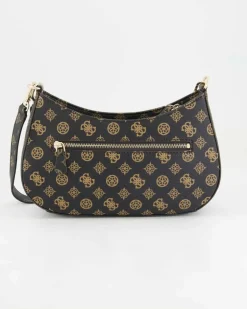 Noelle Top Zip Shoulder Bag Handtasche in Braun