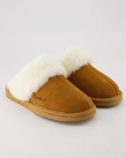 Pantoffel Komfort Da. Hausschuhe in Braun