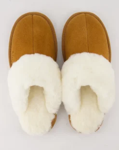 Pantoffel Komfort Da. Hausschuhe in Braun