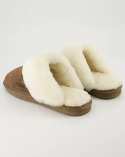 Pantoffel Komfort Hausschuhe in Braun