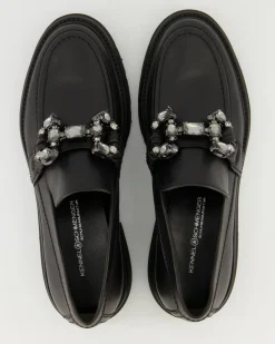 Print Slipper in Schwarz