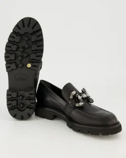 Print Slipper in Schwarz