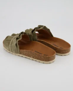 Rocio Serraje Volante Pantoletten in Grün