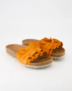 Rocio Serraje Volante Pantoletten in Orange